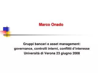 marco onado