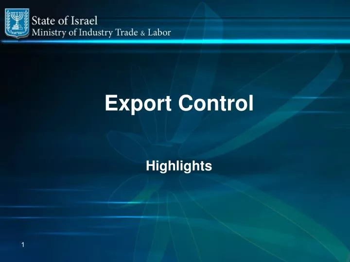 export control highlights