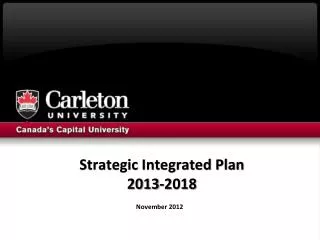 Strategic Integrated Plan 2013-2018