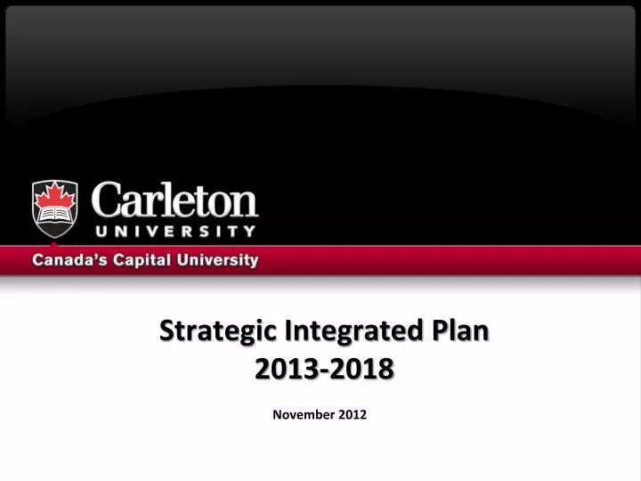 strategic integrated plan 2013 2018