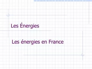 les nergies