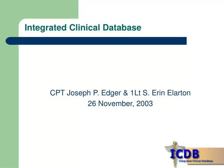 integrated clinical database