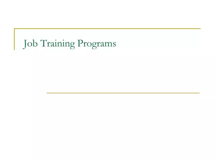job training programs