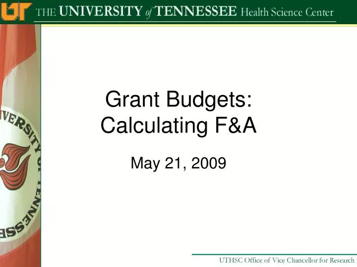 grant budgets calculating f a