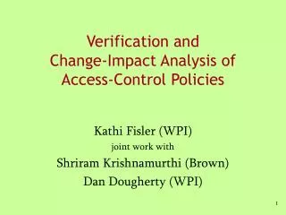 Verification and Change-Impact Analysis of Access-Control Policies