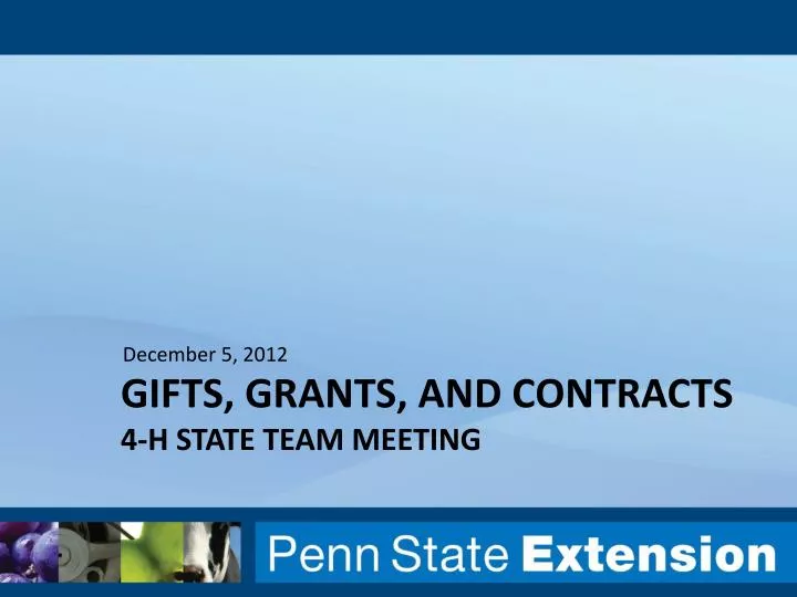 gifts grants and contracts 4 h state team meeting