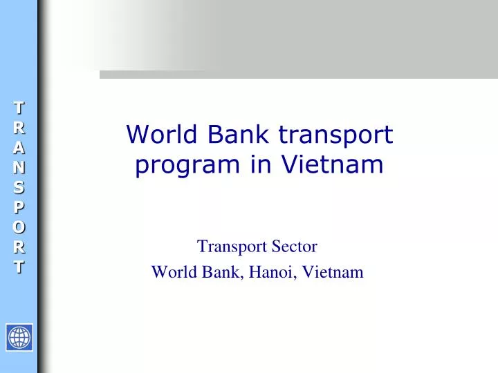 world bank transport program in vietnam