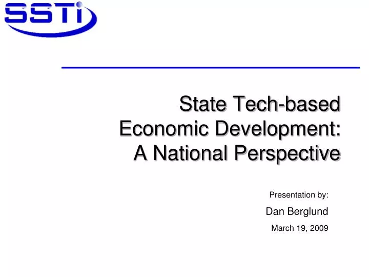state tech based economic development a national perspective