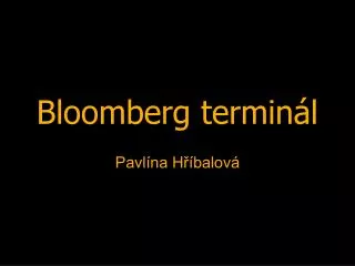 bloomberg termin l