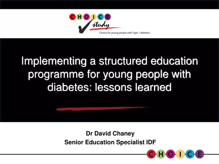 implementing a structured education programme for young people with diabetes lessons learned