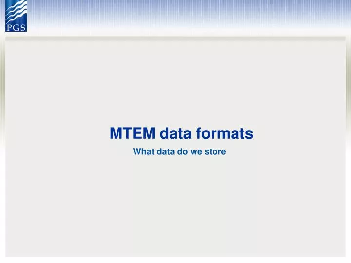 mtem data formats
