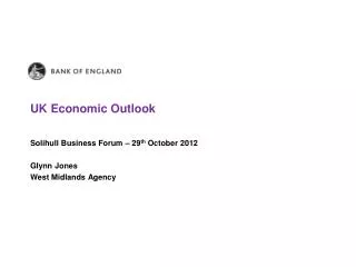 UK Economic Outlook