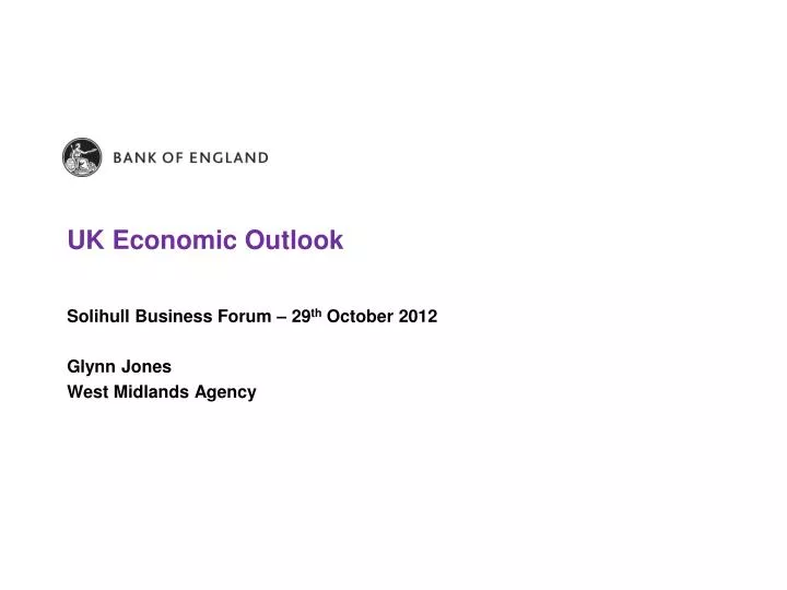 uk economic outlook