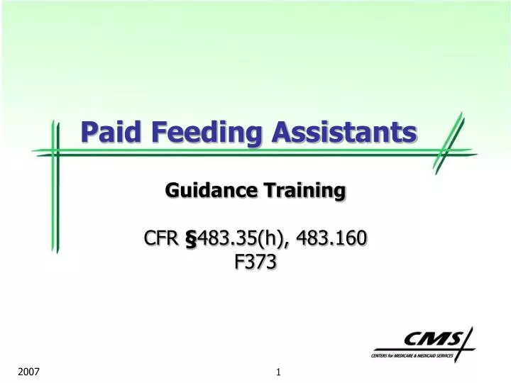 paid feeding assistants
