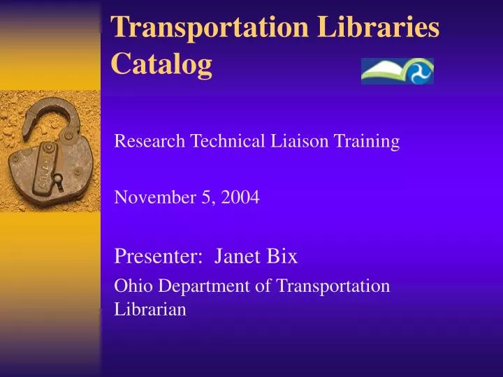 transportation libraries catalog