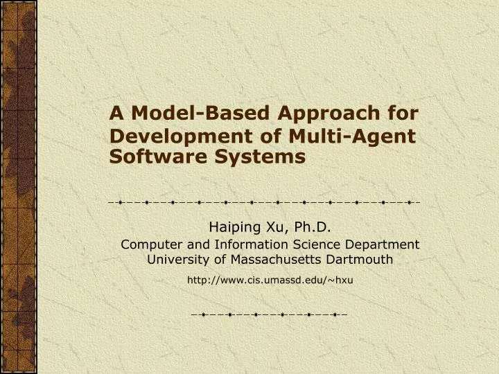a model based approach for development of multi agent software systems