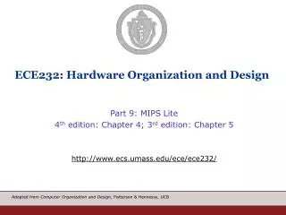 ECE232: Hardware Organization and Design