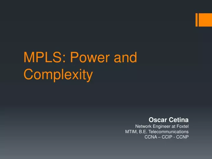 mpls power and complexity