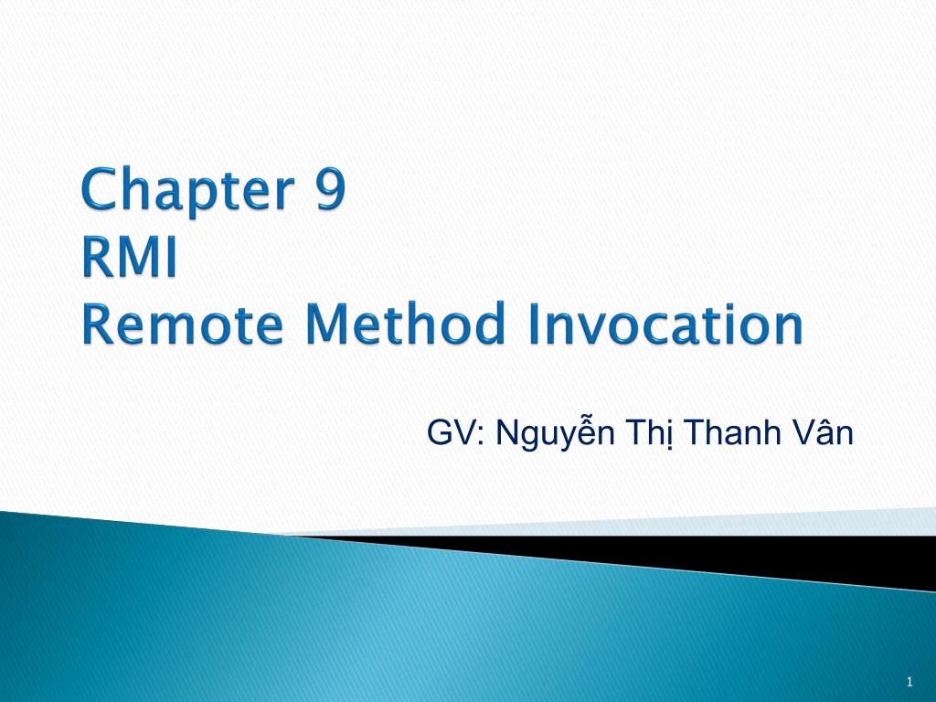 PPT - Chapter 9 RMI Remote Method Invocation PowerPoint Presentation ...