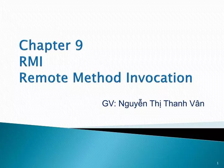 chapter 9 rmi remote method invocation