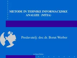 metode in tehnike informacijske analize mtia