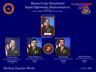 Marine Corps Detachment Equal Opportunity Representatives PH 6-0718