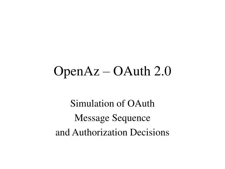 openaz oauth 2 0