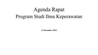 agenda rapat program studi ilmu keperawatan