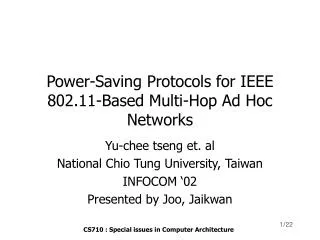 Power-Saving Protocols for IEEE 802.11-Based Multi-Hop Ad Hoc Networks