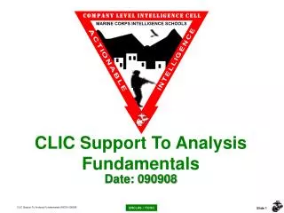 CLIC Support To Analysis Fundamentals