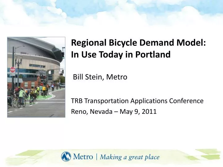 regional bicycle demand model in use today in portland