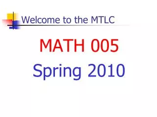 Welcome to the MTLC