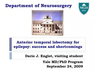 Anterior temporal lobectomy for epilepsy: success and shortcomings