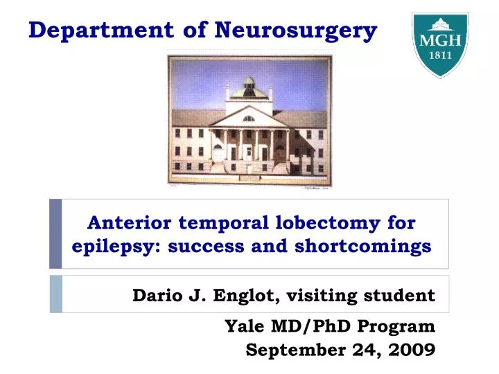 anterior temporal lobectomy for epilepsy success and shortcomings