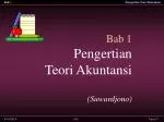 Bab 1 Pengertian Teori Akuntansi (Suwardjono) - slide 1