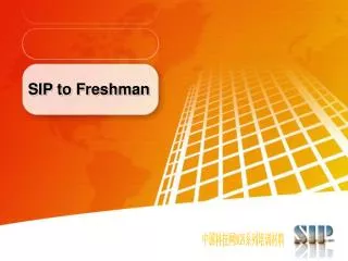 sip to freshman