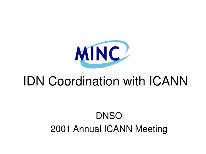 idn coordination with icann
