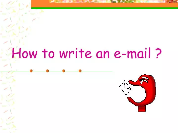 how to write an e mail