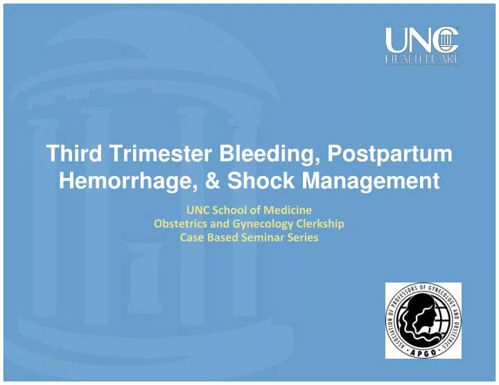 third trimester bleeding postpartum hemorrhage shock management
