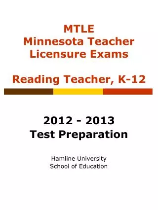 MTLE Minnesota Teacher Licensure Exams Reading Teacher, K-12