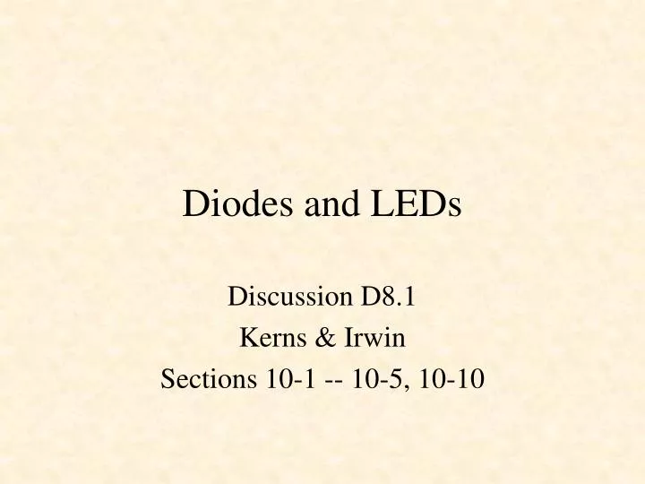 diodes and leds