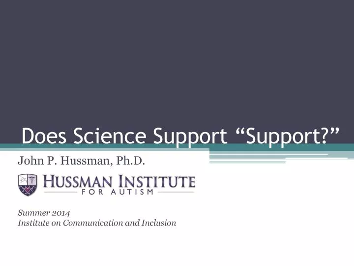 does science support support