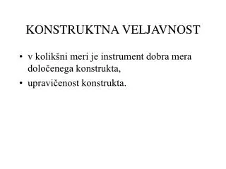 konstruktna veljavnost