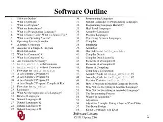 Software Outline