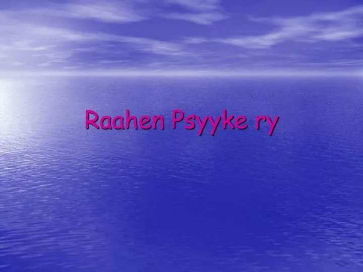 raahen psyyke ry