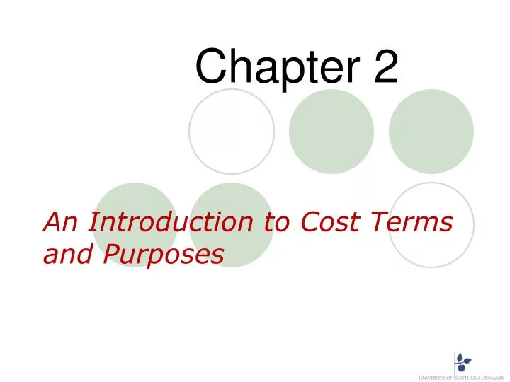 an introduction to cost terms and purposes