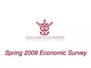Spring 2009 Economic Survey