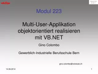 modul 223 multi user applikation objektorientiert realisieren mit vb net