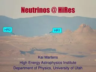 Neutrinos @ HiRes
