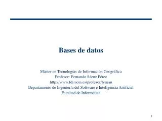 bases de datos